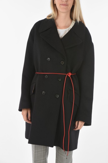 MARNI マルニ Black コート CPMA0172NU UTW912 00N99 レディース VIRGIN WOOL AND CASHMERE DOUBLE BREASTED CHESTERFIELD COAT 【関税・