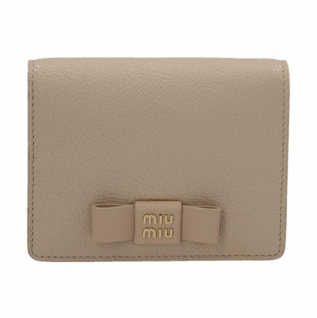 MIU MIU ミュウ ミュウ Beige Logo wallet 財布 レディース 秋冬2022 5MV2042CKVF0242 【関税・送料無料】【ラッピング無料】 ju