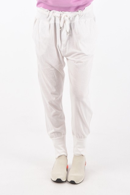 CAROLE FAKIEL キャロルファキエル White パンツ INDIA/BIANCO レディース SEE-THROUGH JOGGER PANTS 【関税・送料無料】【ラッピング無