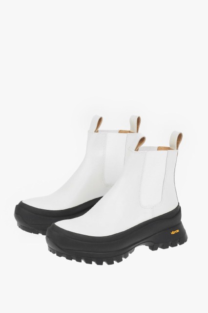 JIL SANDER ジルサンダー White ブーツ JP33010A13084100 レディース LEATHER CHELSEA BOOTS WITH TRACK SOLE 【関税・送料無料】【ラッ