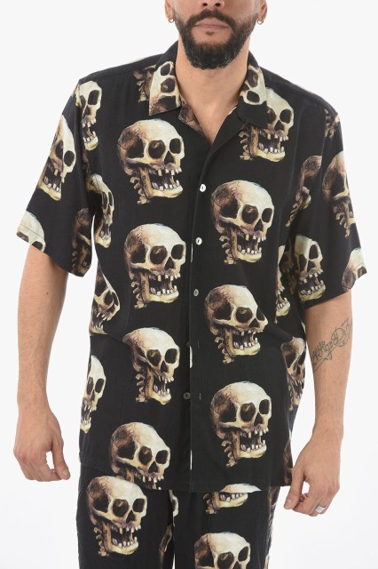 ENDLESS JOY エンドレスジョイ Black シャツ SKULLBLACKMULTI メンズ