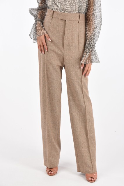 SUPER BLOND スーパーブロンド Beige パンツ BV PANTSSB レディース FRONT PLEATED HERRINGBONE WOOL PANTS 【関税・送料無料】【ラッピ