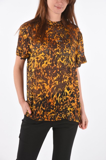 GIVENCHY ジバンシィ Orange トップス BW707Z3Z53017 レディース ANIMAL PRINTED CREW-NECK T-SHIRT 【関税・送料無料】【ラッピング無料