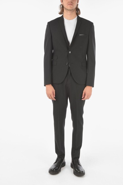 NEIL BARRETT ニール バレット Black スーツ BAB49 P032 01 メンズ NOTCH LAPEL TRAVEL SLIM NARROW SUIT 【関税・送料無料】【ラッピン