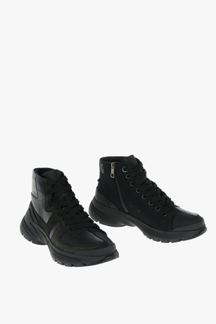 NEIL BARRETT ニール バレット Black スニーカー BCT342C N9042 01 メンズ LEATHER HYBRID BOLT 10 HIGH-TOP SNEAKERS 【関税・送料無料