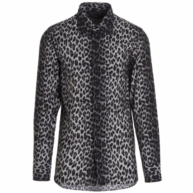 TOM FORD トム フォード Gray Animal print shirt シャツ メンズ 春夏2022 3FT99094BSRB3FT990 【関税・送料無料】【ラッピング無料】 ju