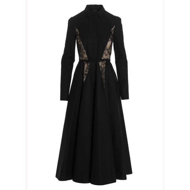 GIAMBATTISTA VALLI ジャンバティスタ ヴァリ Black Lace insert maxi dress ドレス レディース 秋冬2022 22FWPVCA503340POP9999 【関税