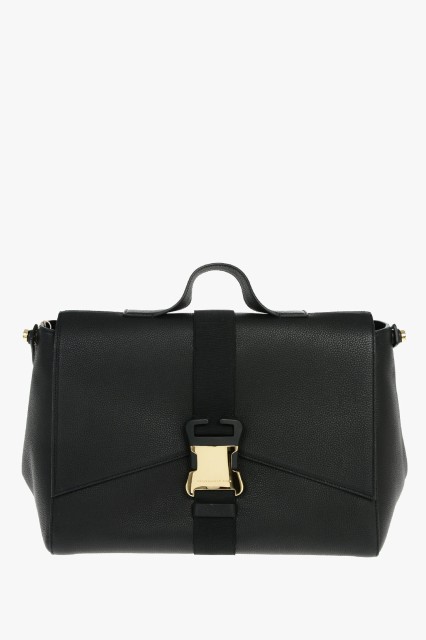 CHRISTOPHER KANE クリストファー ケイン Black バッグ H004WF4H02BLK5GLD5 レディース LEATHER SATCHEL BAG SAFETY BUCKLE WITH ADJUSTA