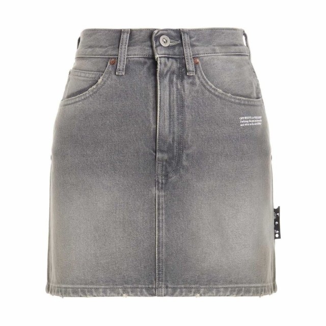 OFF WHITE オフホワイト Gray Denim mini skirt スカート レディース 秋冬2021 OWYF005F21DEN00309000900 【関税・送料無料】【ラッピン