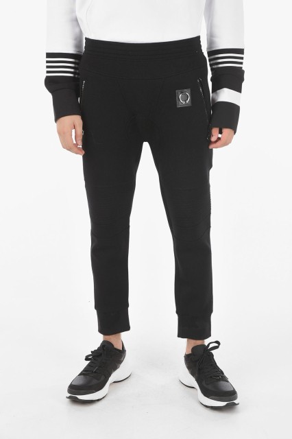 NEIL BARRETT ニール バレット Black パンツ PBJP96 H500 0101 メンズ ZIPPED POCKET PIERCING BIKER JOGGERS 【関税・送料無料】【ラッ