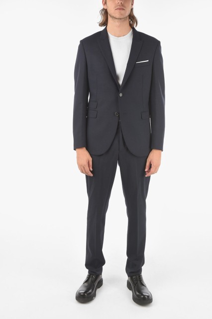 NEIL BARRETT ニール バレット Blue スーツ PBAB149 M065 415 メンズ FLAP POCKET FITTED SLIM REGULAR PEAK SUIT 【関税・送料無料】【