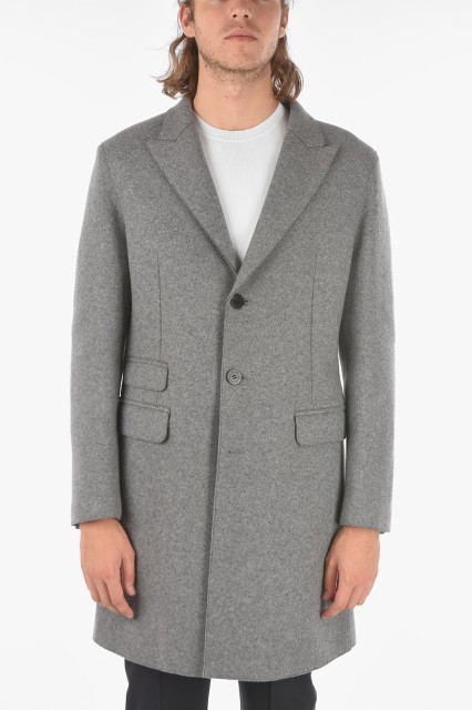 NEIL BARRETT ニール バレット Gray コート PBCA189VZ M073 364 メンズ RAW CUT EDGED TRAVEL WOOL SKINNY COAT 【関税・送料無料】【ラ