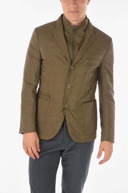 CORNELIANI コルネリアーニ Military Green ジャケット 836S24-9113051-030 メンズ ID OUTDOOR WATER-RESISTANT MILESTONES WINDBREAKER