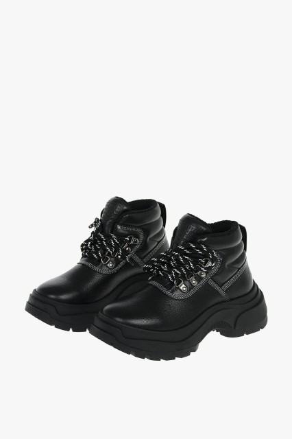 MAISON MARGIELA メゾン マルジェラ Black ブーツ S58WS0196/P4353T8013 レディース MM22 LACE UP BOOTIES WITH STATEMENT SOLE 【関税・