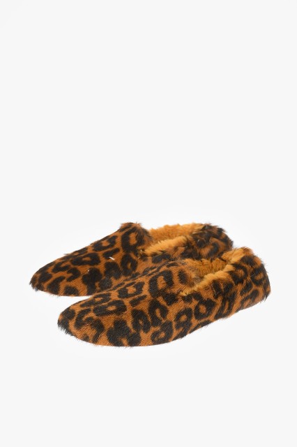 MAISON MARGIELA メゾン マルジェラ Brown フラットシューズ S58WR0093 P4329 H8349 レディース MM22 ANIMAL PATTERNED SLIPPERS 【関税