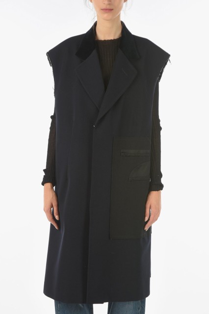 MAISON MARGIELA メゾン マルジェラ Blue コート S51AA0304 S54186 511 レディース MM1 VELVET LAPEL SLEEVELESS COAT 【関税・送料無料