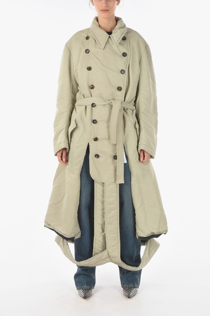 MAISON MARGIELA メゾン マルジェラ Beige コート S29AA0214 S52426 801 レディース DOUBLE-BREASTED PADDED COAT WITH DESTRUCTURED EDG