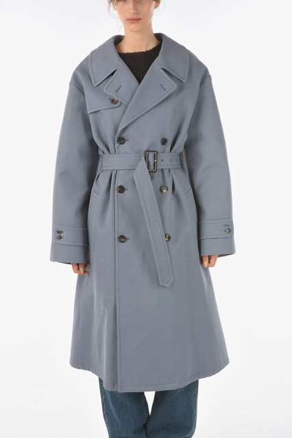 MAISON MARGIELA メゾン マルジェラ Light blue コート S51AH0151 S53197 508 レディース MM1 COTTON SILK DOUBLE-BREASTED TRENCH 【関