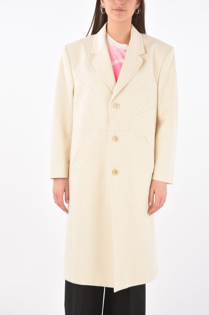 MAISON MARGIELA メゾン マルジェラ Beige コート S29AA0282/S53875103 レディース VISIBLE STITCHING HERRINGBONE COTTON COAT 【関税・