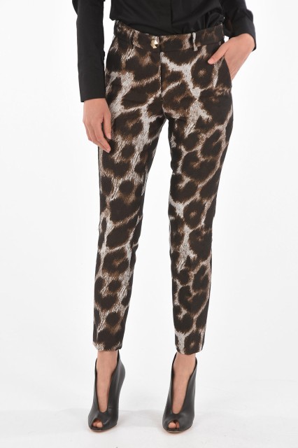 PHILIPP PLEIN フィリッププレイン パンツ S19C WRT0565 PTE021N 17 レディース COUTURE ANIMAL PATTERNED MACULATE PANTS 【関税・送料