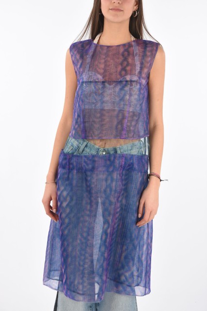 MAISON MARGIELA メゾン マルジェラ Multicolor ドレス S29CT0829 S49566 002S レディース MM0 TIE DYE EFFECT SHEER DRESS WITH REMOVAB