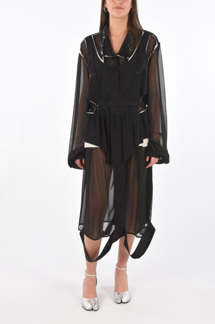 MAISON MARGIELA メゾン マルジェラ Black ドレス S29CT0860 S49919 900 レディース MM0 CUT OUT SILK DRESS WITH BELT 【関税・送料無料