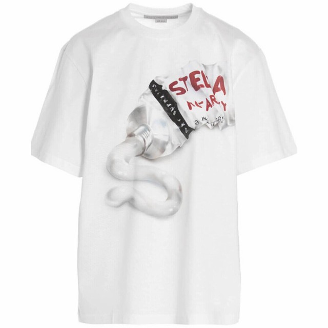 STELLA MCCARTNEY ステラ マッカートニー White Airbrushed’ T-shirt Tシャツ レディース 秋冬2022 5112403SPW929000 【関税・送料無料