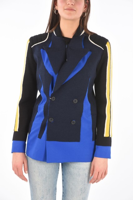 MAISON MARGIELA メゾン マルジェラ Blu, Nero ジャケット S29BN0276 S49529 483 レディース MM0 KNITTED DOUBLE BREASTED BLAZER WITH P