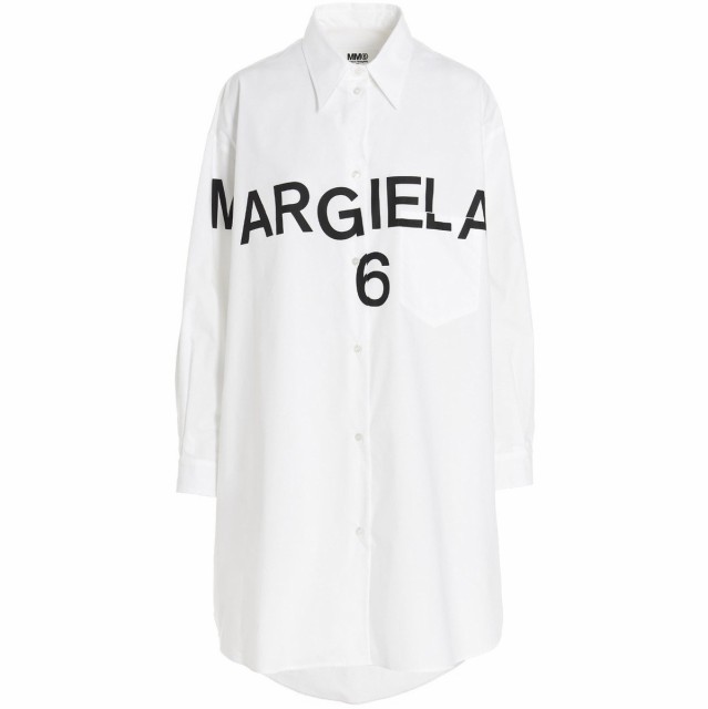 MM6 MAISON MARGIELA エムエム6 メゾン マルジェラ White Front logo shirt シャツ レディース 春夏2022 S52CT0697S47294100 【関税・送