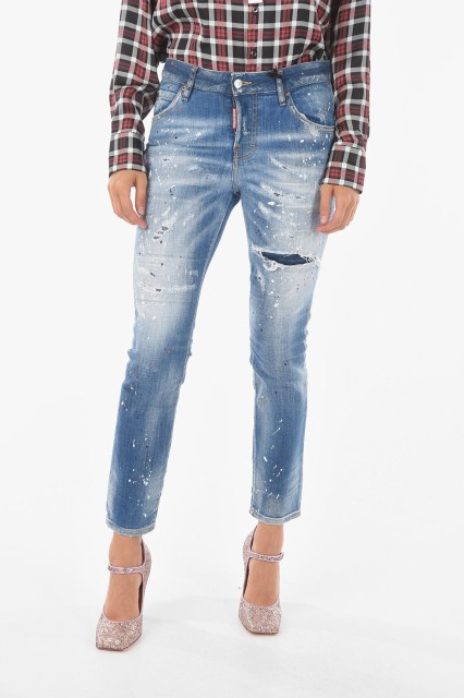 DSQUARED2 ディースクエアード Blue デニム S72LB0453 S30342 470 レディース 5 POCKETS DISTRESSED COOL GIRL JEANS 【関税・送料無料】