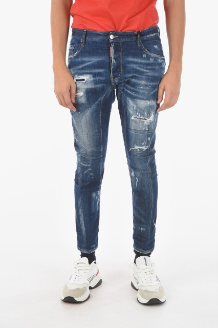 DSQUARED2 ディースクエアード Blue デニム S74LB0960 S30342 470 メンズ DISTRESSED TIDY BIKER DENIMS 16CM 【関税・送料無料】【ラッ