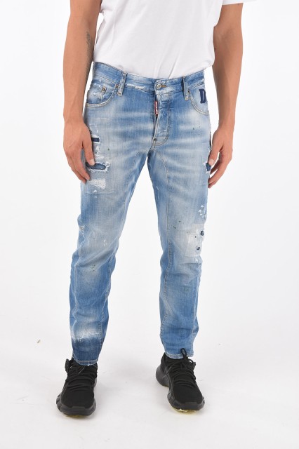 DSQUARED2 ディースクエアード Blue デニム S74LB0853 S30342 470 メンズ 15CM DISTRESSED TIDY BIKER JEANS 【関税・送料無料】【ラッピ