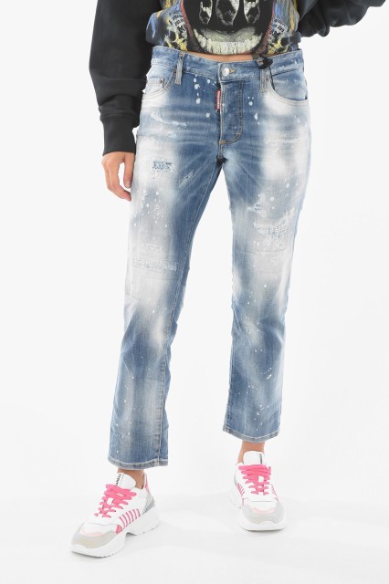 DSQUARED2 ディースクエアード Blue デニム S75LB0534 S30708 470 レディース DISTRESSED BOYFRIEND JEANS 【関税・送料無料】【ラッピン