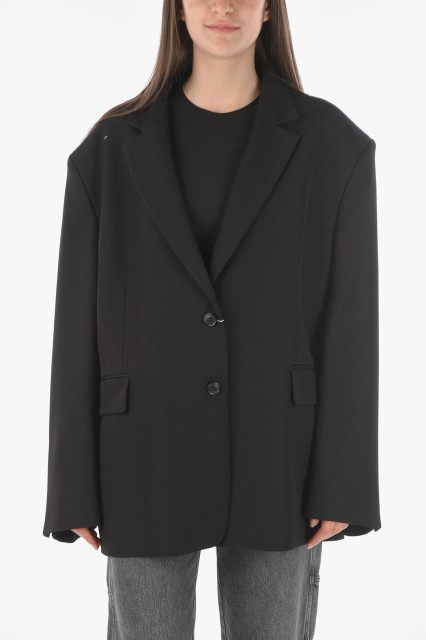 MAISON MARGIELA メゾン マルジェラ Black ジャケット SM9BN0001 S49221 900 レディース MM4 2 BUTTON OVERSIZED BLAZER 【関税・送料無