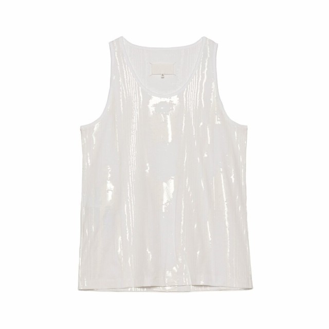 MAISON MARGIELA メゾン マルジェラ White Tone on tone printed top トップス レディース 春夏2020 S29NL0039S22816100 【関税・送料無