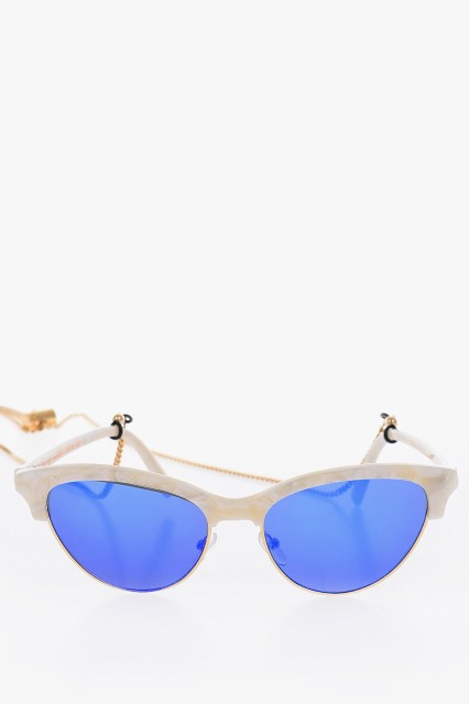 MAISON MARGIELA メゾン マルジェラ White サングラス・メガネ S62UU0010 511847 レディース MM6 CAT EYE SUNGLASSES WITH GLASSES CORD