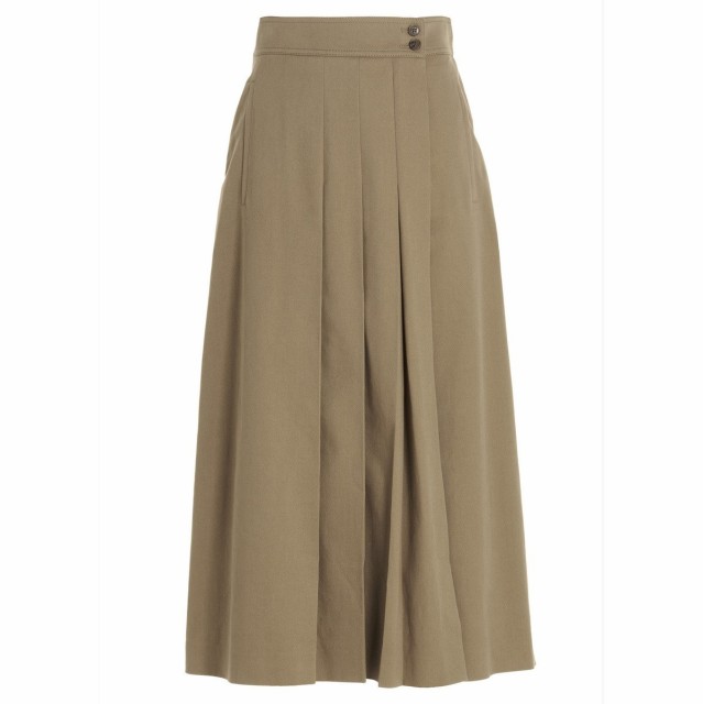 ALBERTA FERRETTI アルベルタ フェレッティ Beige Gabardine pleated skirt スカート レディース 秋冬2022 V010966240082 【関税・送料無