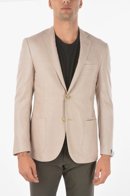 CORNELIANI コルネリアーニ Beige ジャケット 83XY72 9118288 035 メンズ SILK VIRGIN WOOL GATE BLAZER WITH NOTCH LAPEL 【関税・送料