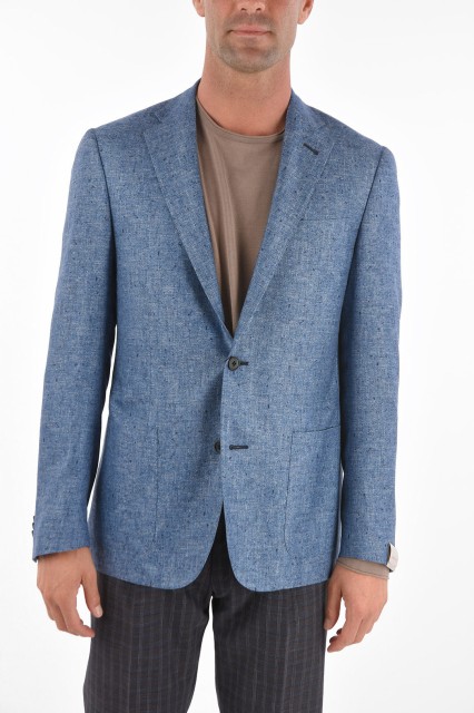 CORNELIANI コルネリアーニ Blue ジャケット 89XY70 9283025 095 メンズ SILK AND CASHMERE SIDE VENTS 2-BUTTON GATE BLAZER 【関税・送