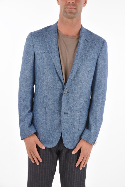 CORNELIANI コルネリアーニ Blue ジャケット 89XY70 9283025 098 メンズ SILK AND CASHMERE SIDE VENTS GATE 2-BUTTON BLAZER 【関税・送