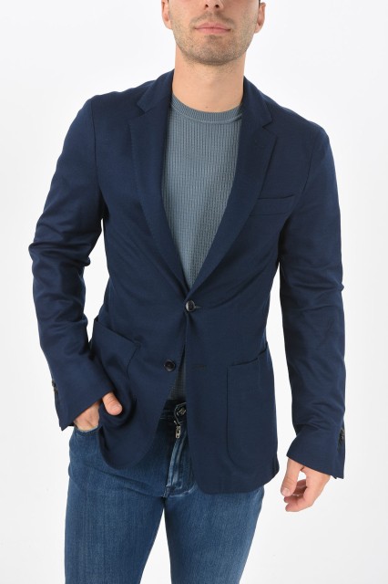 CORNELIANI コルネリアーニ Blue ジャケット 83X5E3 9120145 001 メンズ ID UNLINED BLAZER WITH PATCH POCKETS 【関税・送料無料】【ラ