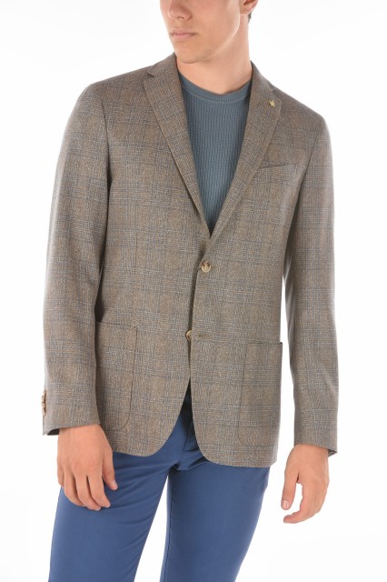 CORNELIANI コルネリアーニ Beige ジャケット 89XR47-0286220-033 メンズ CC COLLECTION TARTAN MOTIF RIGHT HALF-LINED BLAZER 【関税・