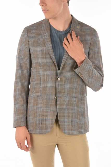 CORNELIANI コルネリアーニ Beige ジャケット 89XR47-9283017-031 メンズ CC COLLECTION TARTAN MOTIF RIGHT HALF-LINED BLAZER 【関税・