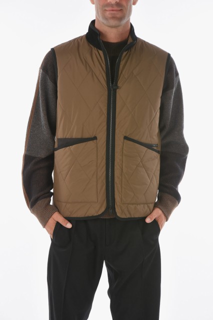 ERMENEGILDO ZEGNA エルメネジルド ゼニア Brown ジャケット ZZ022 VY023 N07 メンズ ZZEGNA SLEEVELESS QUILTED JACKET 【関税・送料無