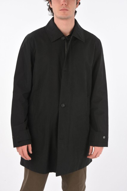 ERMENEGILDO ZEGNA エルメネジルド ゼニア Black コート ZZ215 VW034 K09 メンズ ZZEGNA SPLIT-BACK HEM BALMACAAN COAT 【関税・送料無