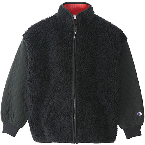 チャンピオン Champion レディース コート ボアフリースジャケット BOA FLEECE JACKET ブラック CW-S611 090 カジュアル アウター