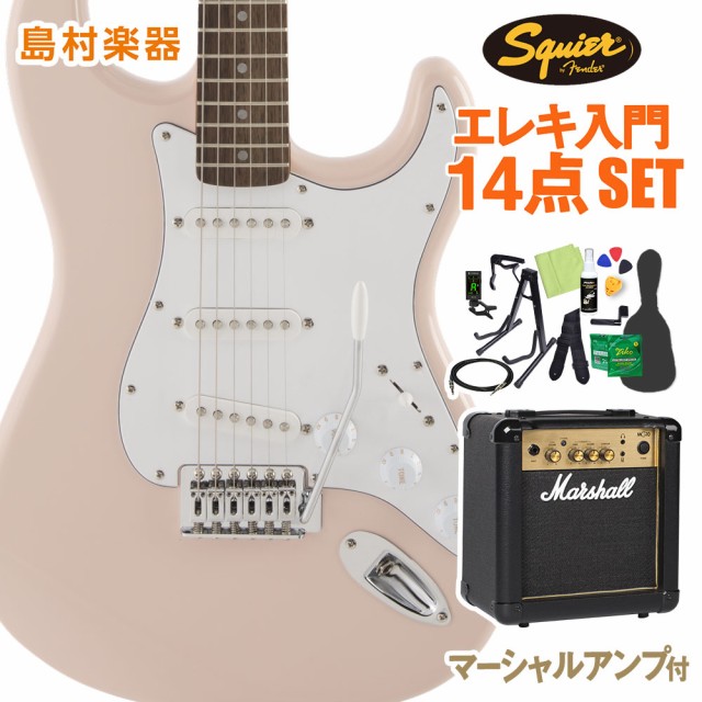 Squier by Fender スクワイヤー / スクワイア FSR Affinity SeriesStratocaster Laurel Fingerboard Shell Pink 初心者14点セット 【マー