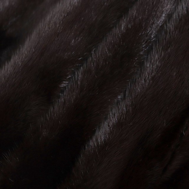 極美品 MINK ミンク 逆毛 本毛皮コート ダークブラウン(ブラックに近い) 毛質艶やか・柔らか の通販はau PAY マーケット - 衣類