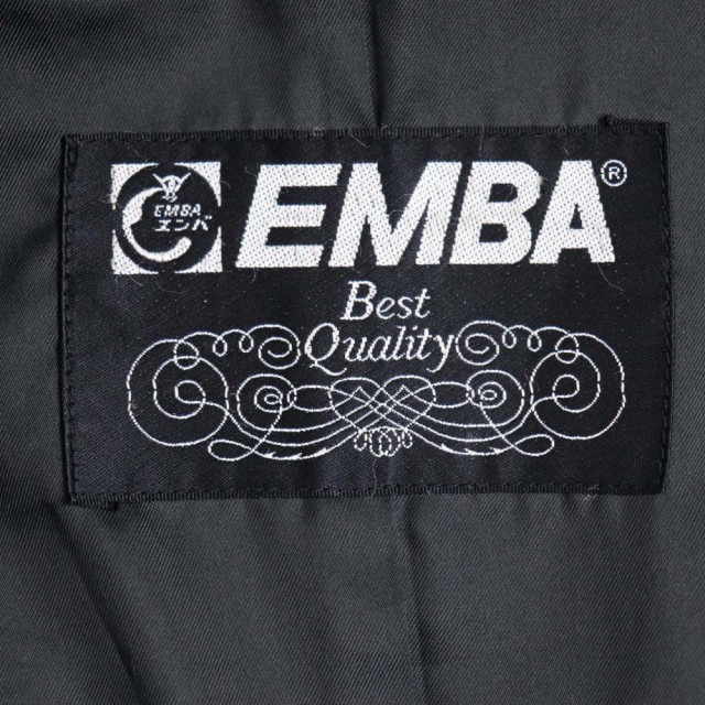 美品 EMBA MINK エンバ ミンク×シェアードミンク ストライプ柄 逆毛切替 本毛皮コート ダークブラウン 毛質艶やか・柔らか の通販は