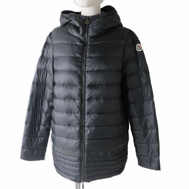 美品◎正規品 MONCLER モンクレール NARLAY ナーレイ レディース ワッペン・フード付き ダウンジャケット／ダウンコート ダークグレー 2